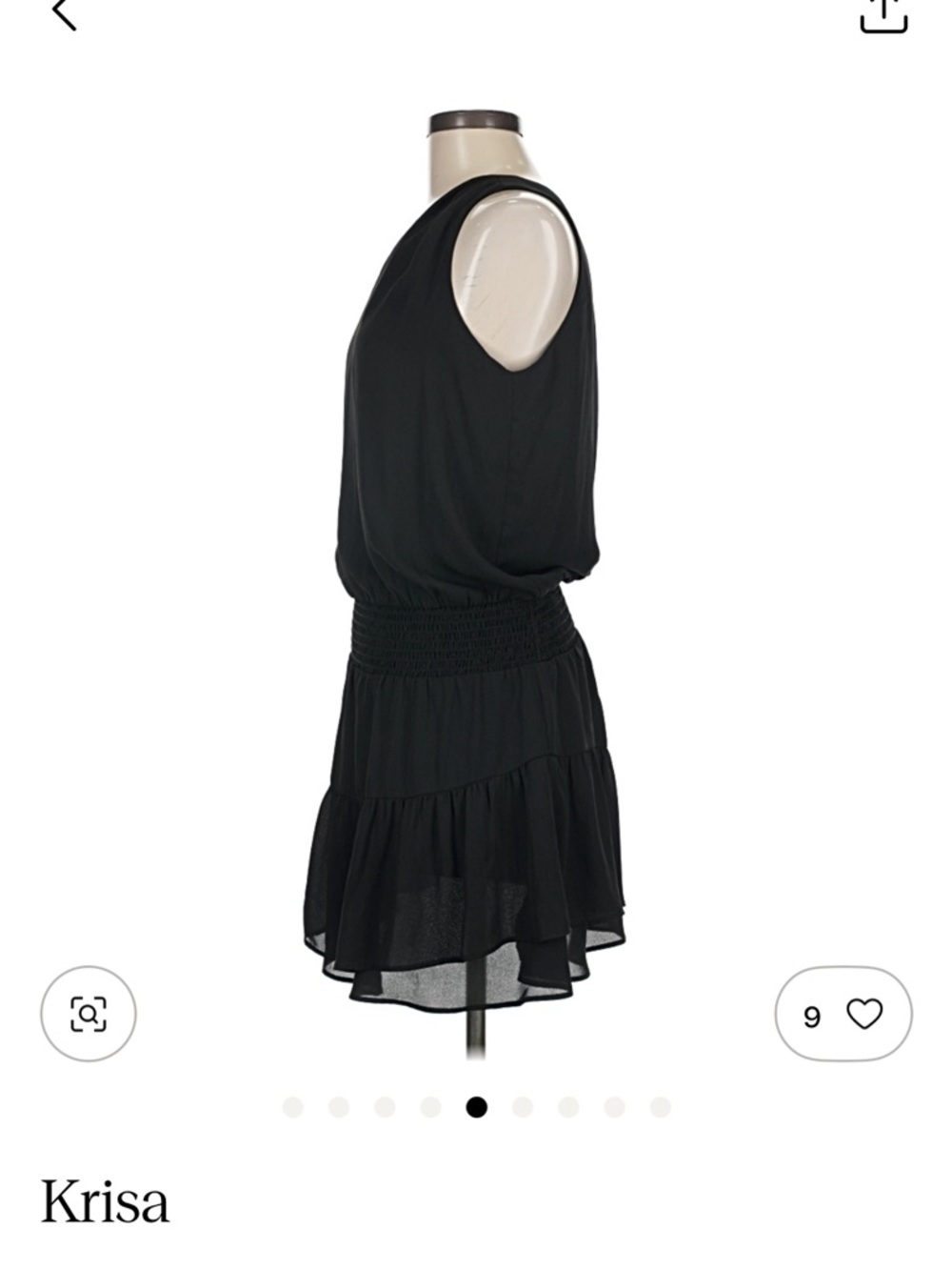 Krisa One-Shoulder Black Tiered Mini Dress - Picture 5 of 5